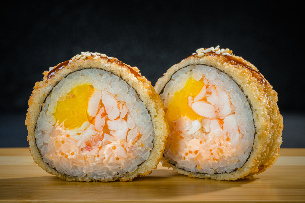 Ролл Темпура с креветкой и крабом