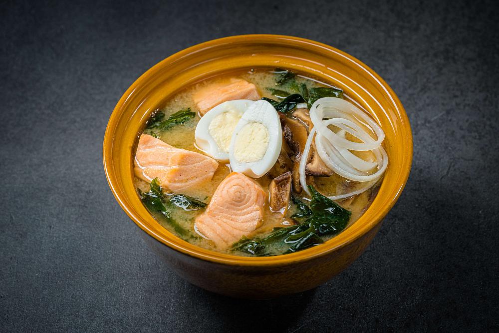 Мисо-суп с лососем